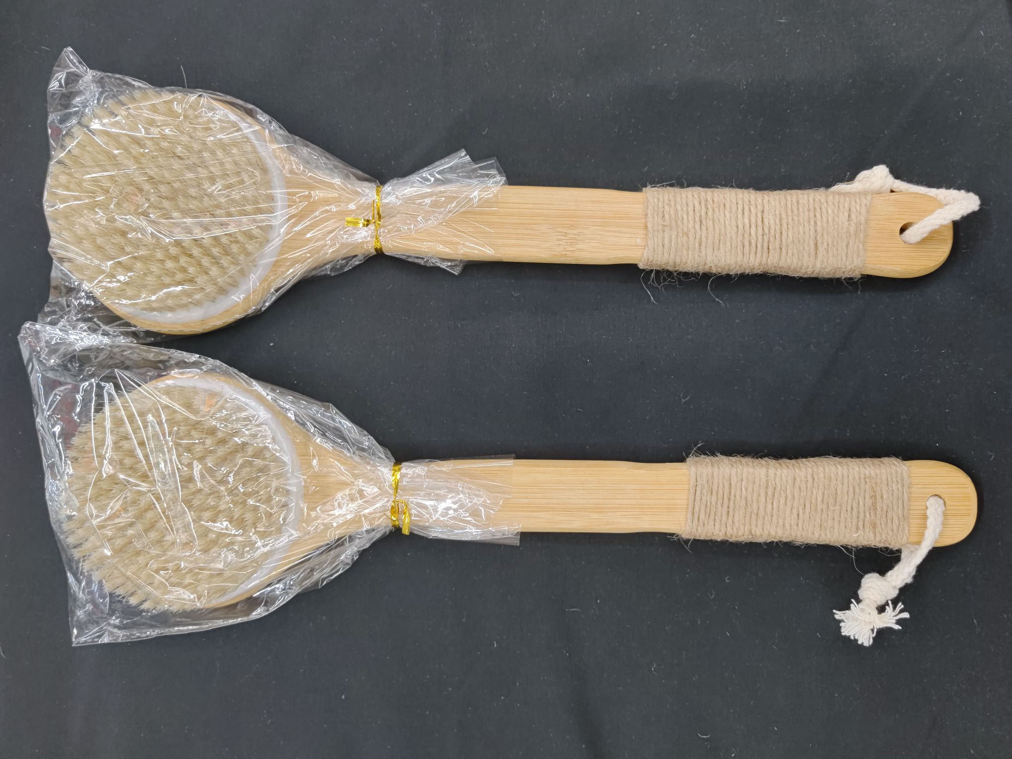 700 Single-sided integrated round-head bath brush, made of bamboo and pig bristles Specification image