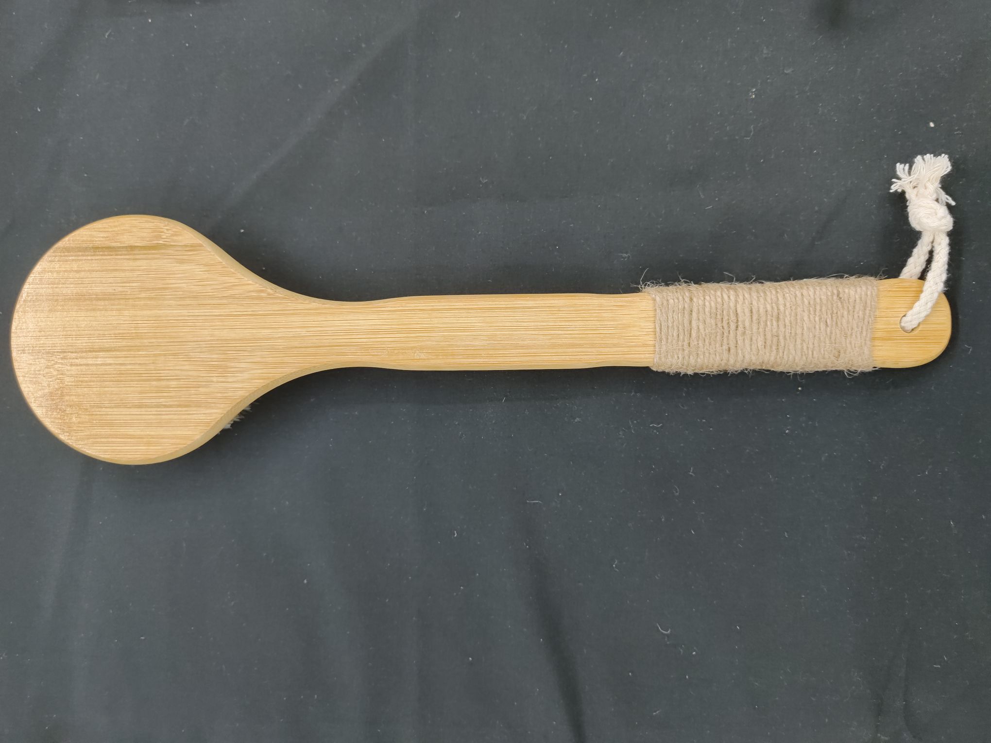 700 Single-sided integrated round-head bath brush, made of bamboo and pig bristles detail image 2