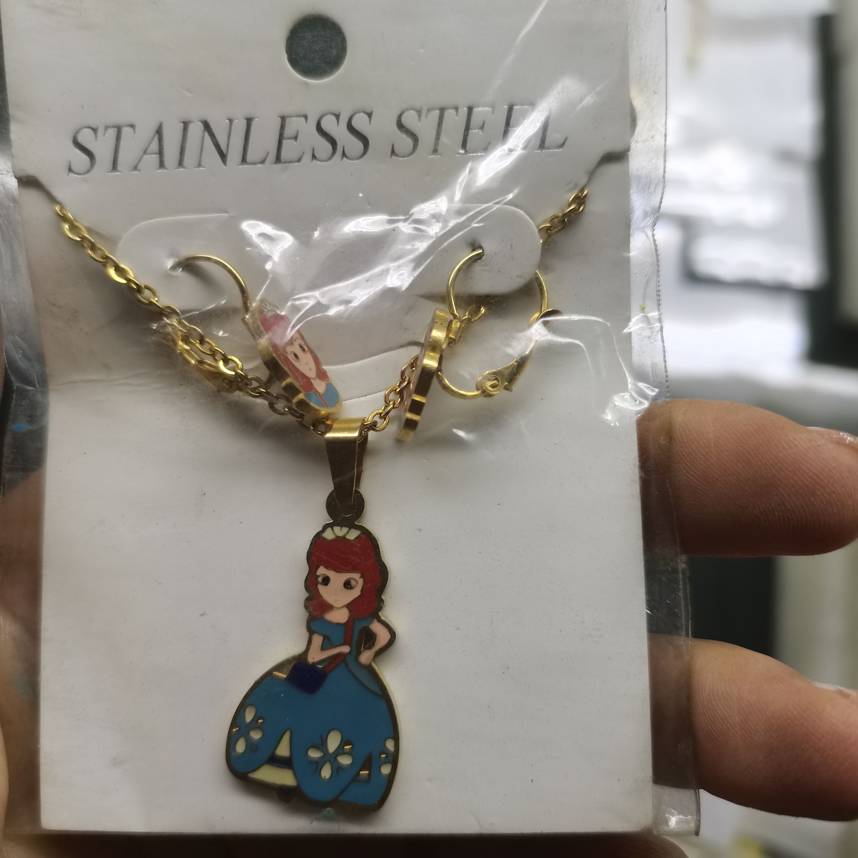 Oil-dripping earrings, necklaces, oil-dripping craft sets, cartoon-shaped accessories, animal and character pattern accessories Specification image
