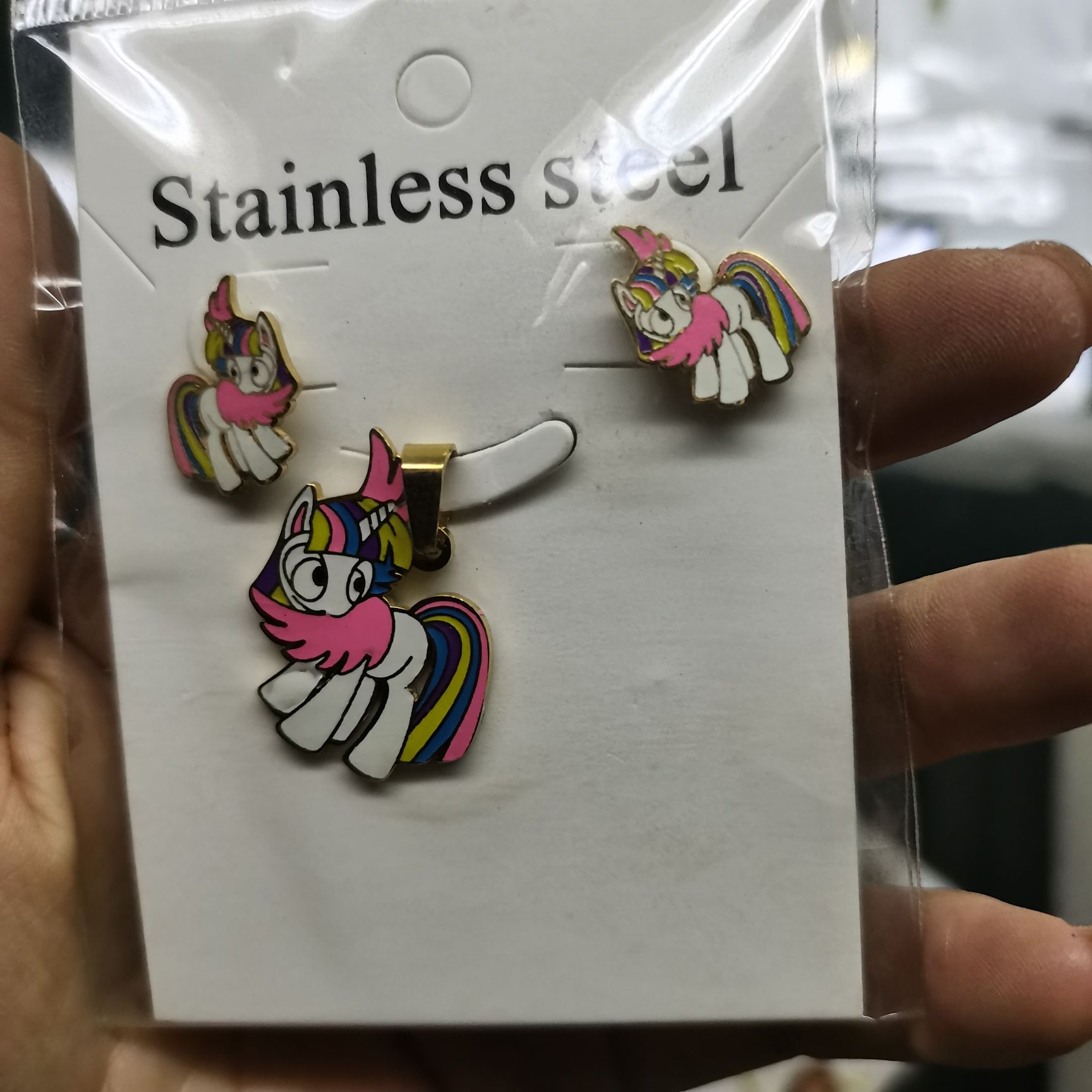 Oil-dripping earrings, necklaces, oil-dripping craft sets, cartoon-shaped accessories, animal and character pattern accessories Item Picture