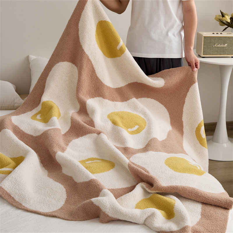 New thickened Nordic Class A semi-velvet living room sofa blanket, air-conditioned room blanket, nap blanket, Pupu egg, 130*160cm detail image 2