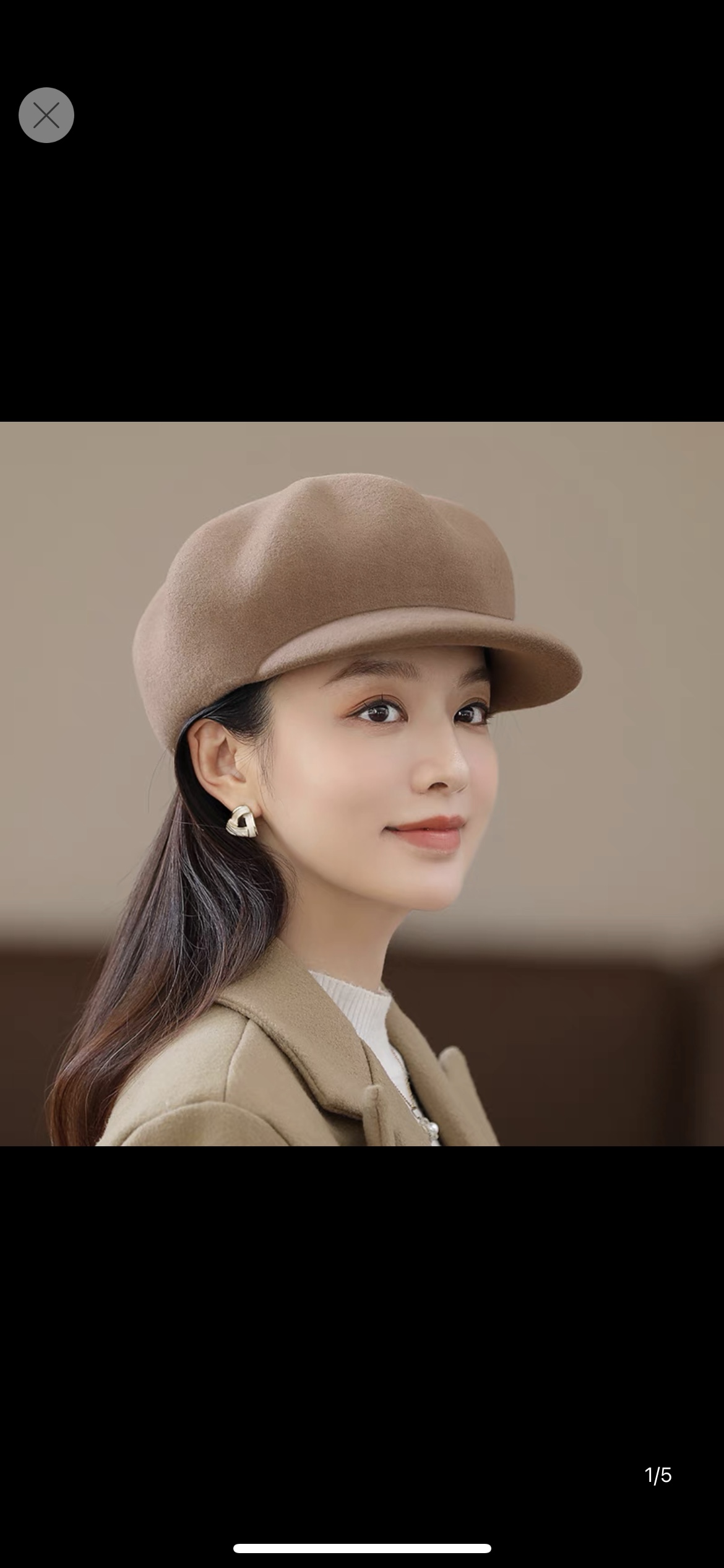 Korean-style woolen beret for ladies in autumn and winter, British style, fashionable and versatile, duck-toned octagonal hat, top hat Application Scenario