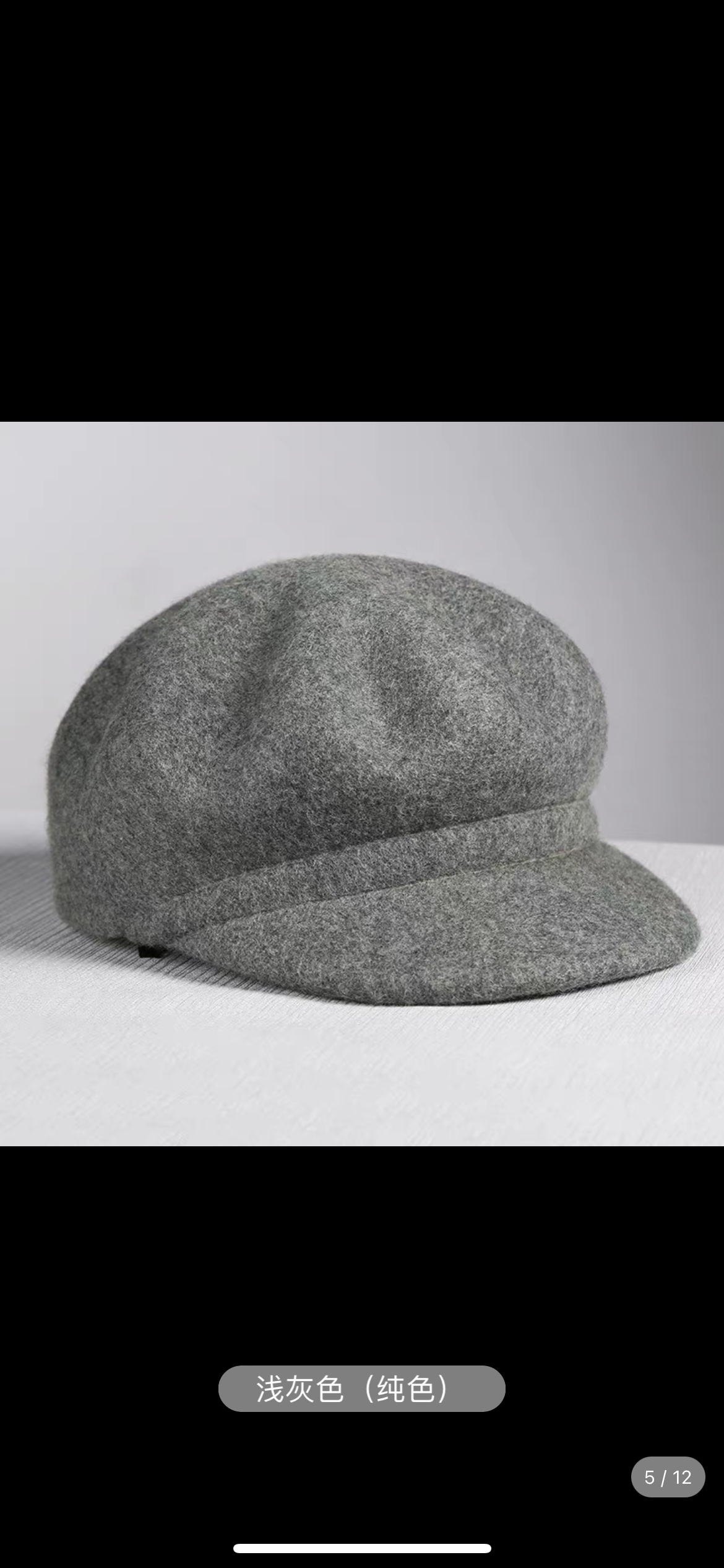 Korean-style woolen beret for ladies in autumn and winter, British style, fashionable and versatile, duck-toned octagonal hat, top hat Item Picture