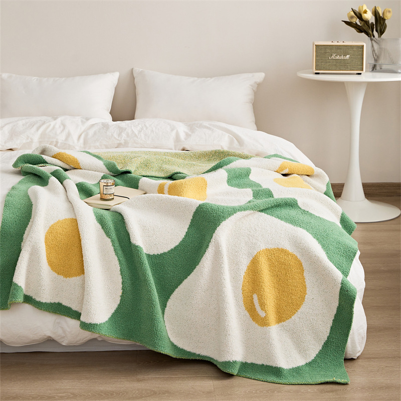 New thickened Nordic Class A semi-velvet living room sofa blanket, air-conditioned room blanket, nap blanket, Pupu egg, 130*160cm Specification image
