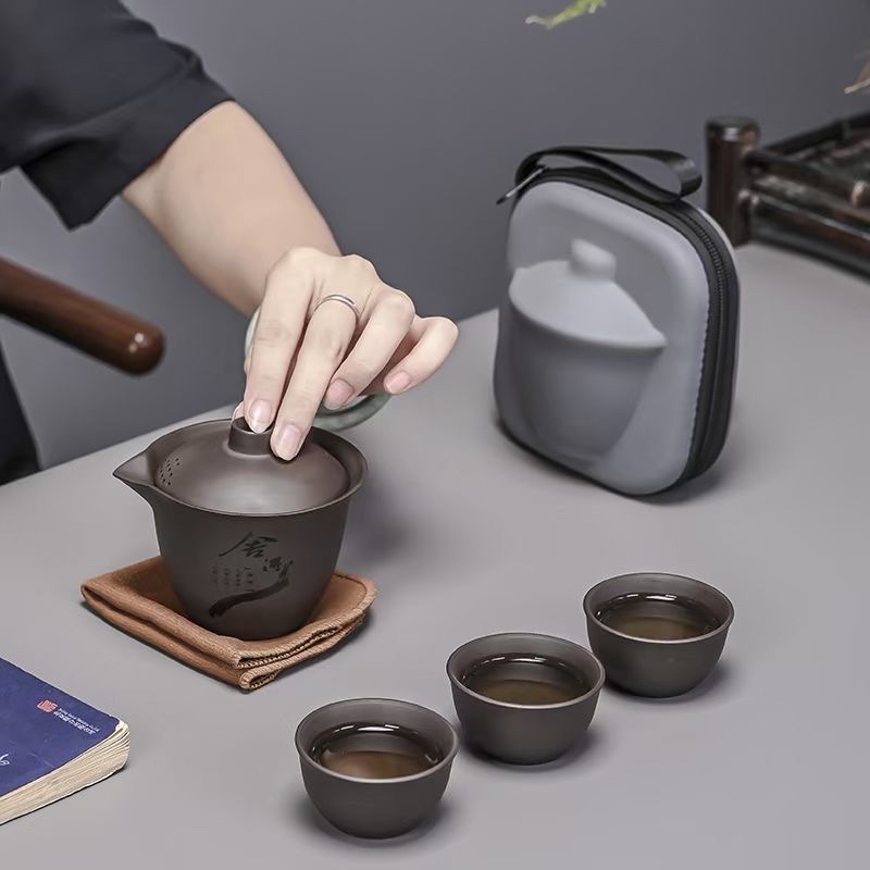 旅行茶具/便携式茶具/茶具/陶瓷茶具产品图