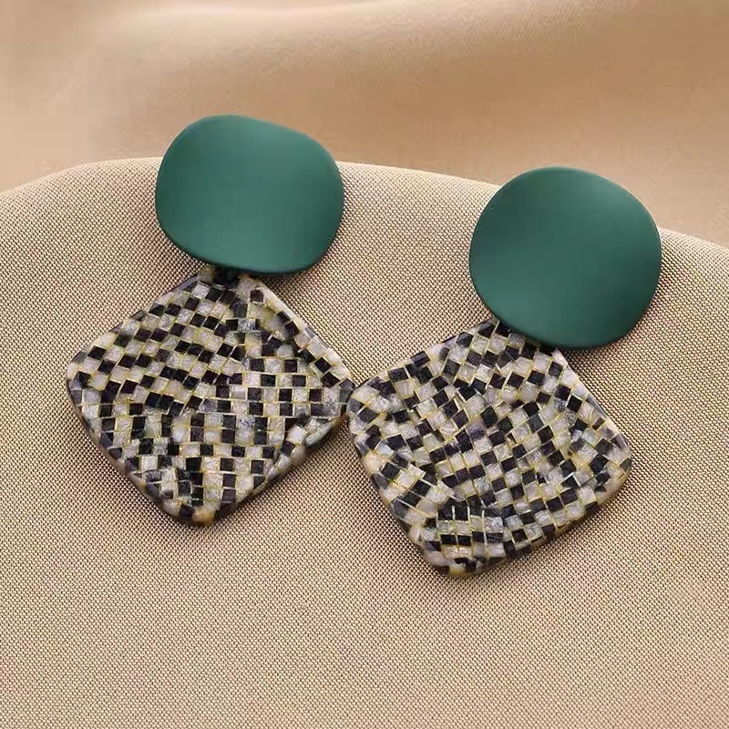 绿色流行耳环银针防过敏饰彩妮饰品型号168