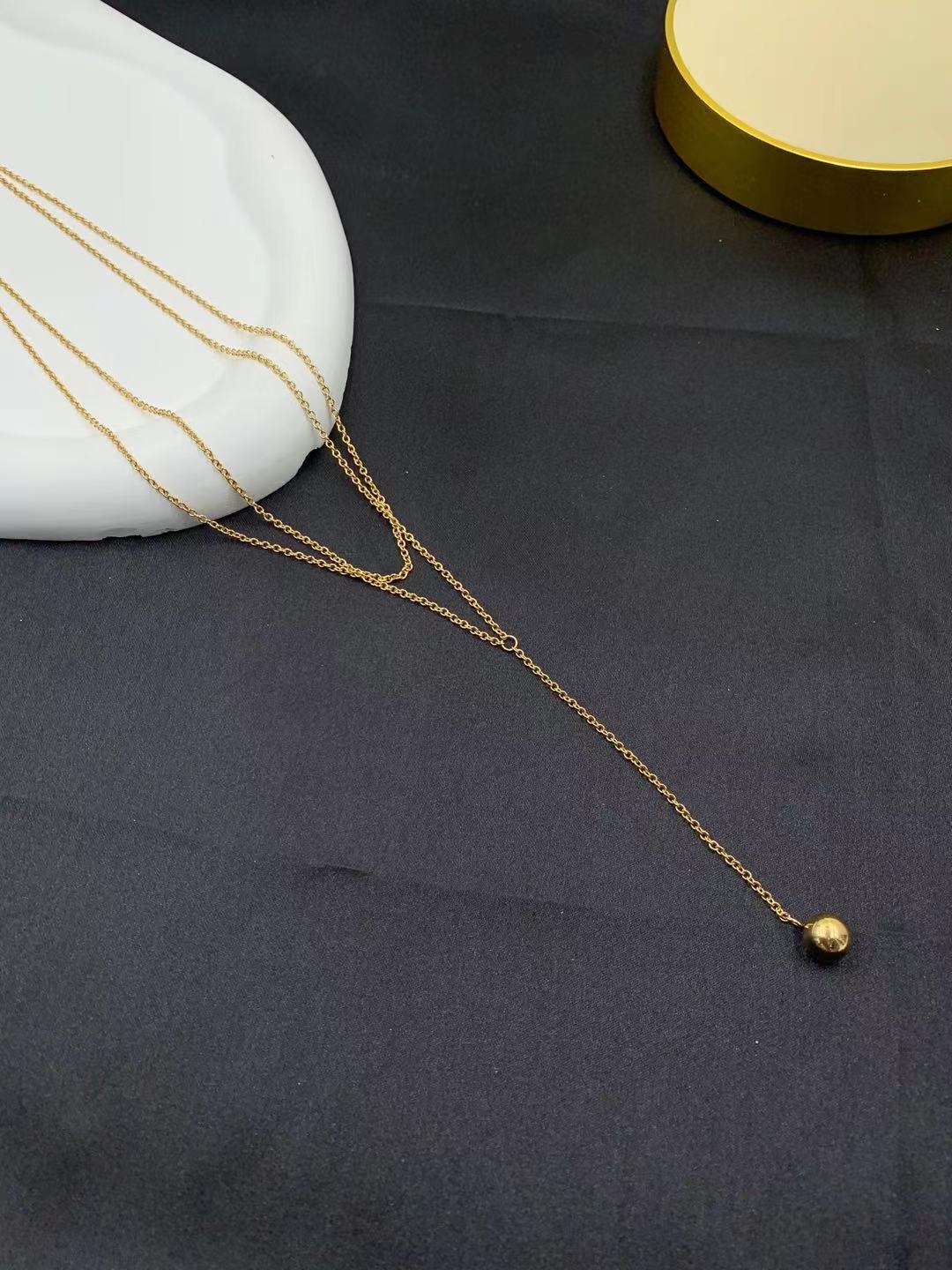 Double-layer steel ball necklace, Bao 'oulai Bao 'Oulai Bao 'Oulai Bao 'oulai Bao 'oulai Bao