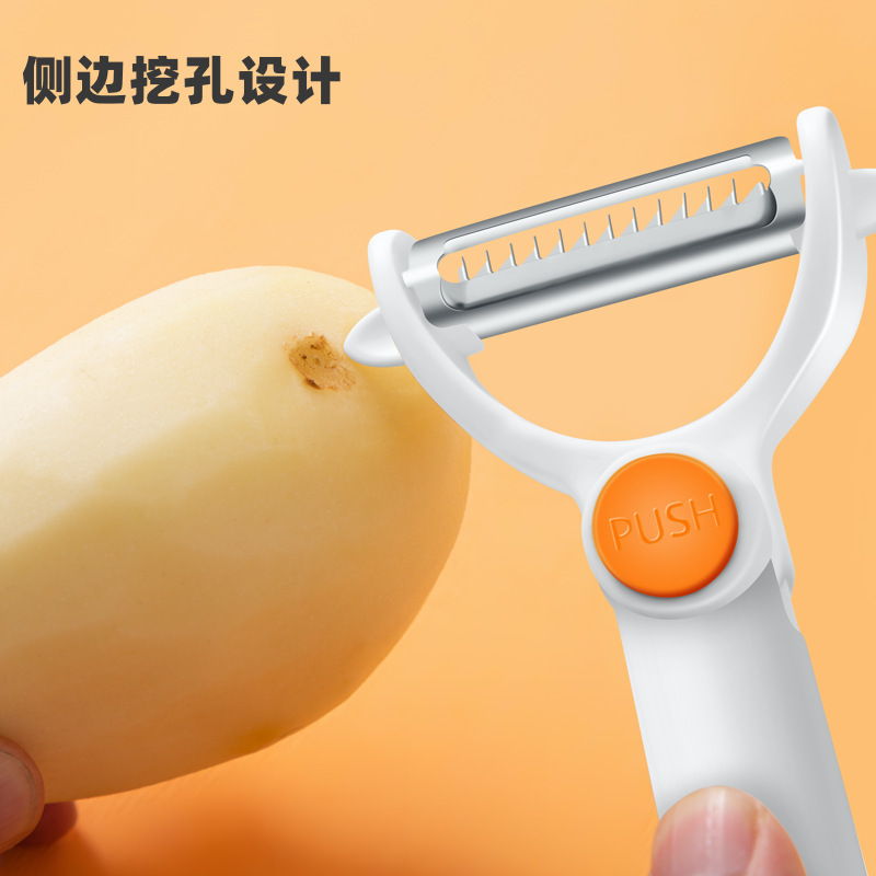 Double-head rotatable peeler, potato peeler, stainless steel blade peeler, two types of blades can be rotated and switched. 8 detail image 5
