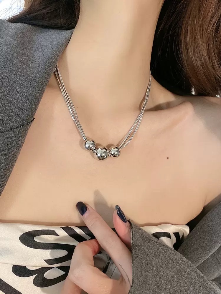 7-layer chain steel ball necklace, Baooulai steel jewelry, Baooulai steel jewelry, Baooulai steel jewelry