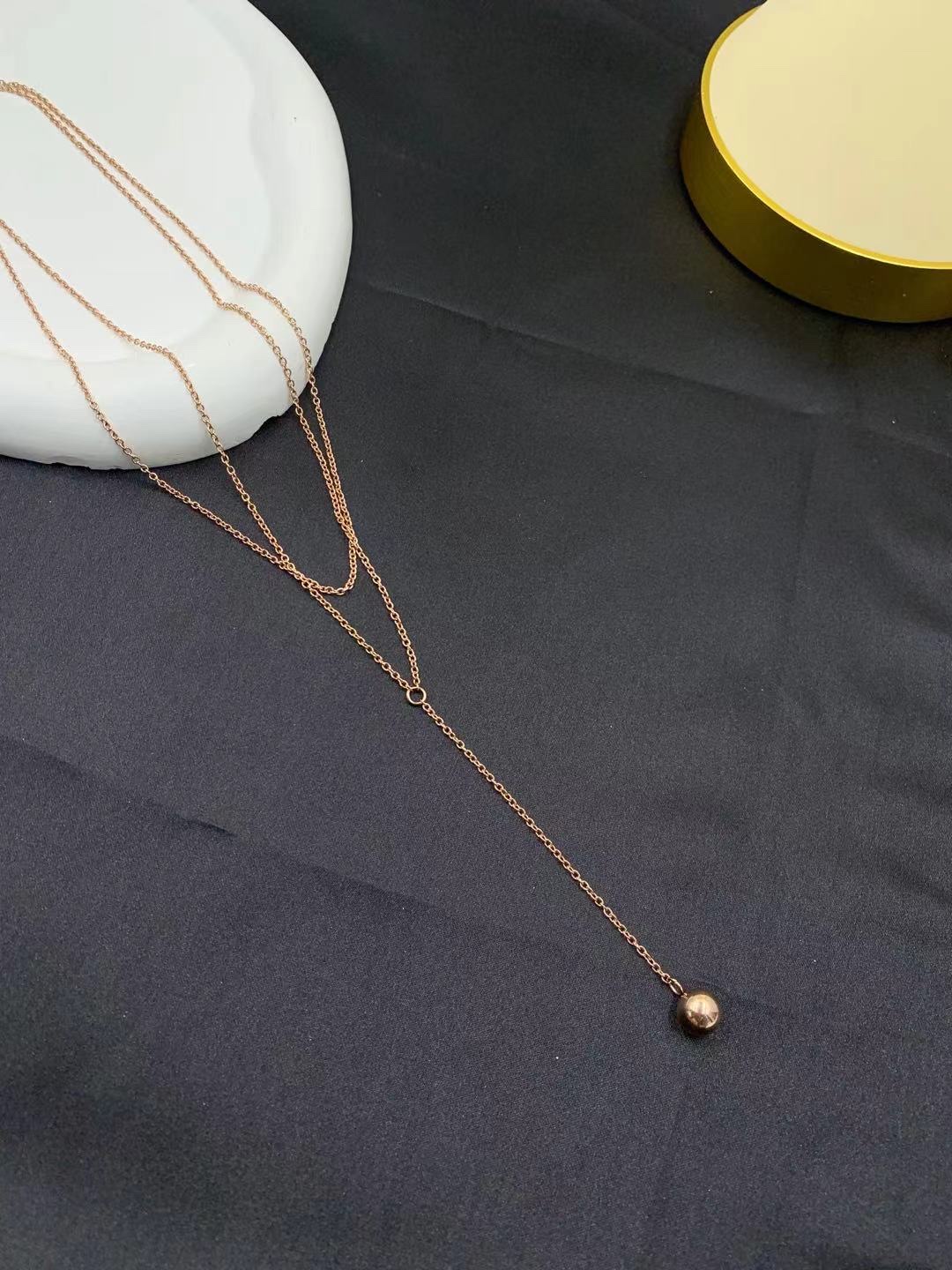 Double-layer steel ball necklace, Bao 'oulai Bao 'Oulai Bao 'Oulai Bao 'oulai Bao 'oulai Bao Specification image