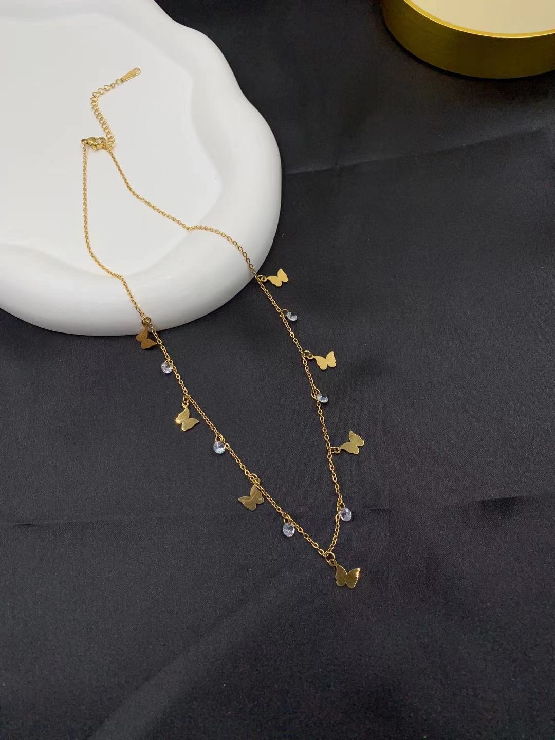 Butterfly necklace, Baooulai steel jewelry, Baooulai steel jewelry, Baooulai steel jewelry details Picture