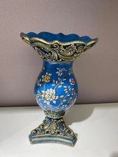 复古蓝 花瓶