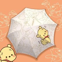 维尼小熊可爱晴雨伞黑胶防晒折叠晴雨两用雨伞小巧便携维尼熊雨伞