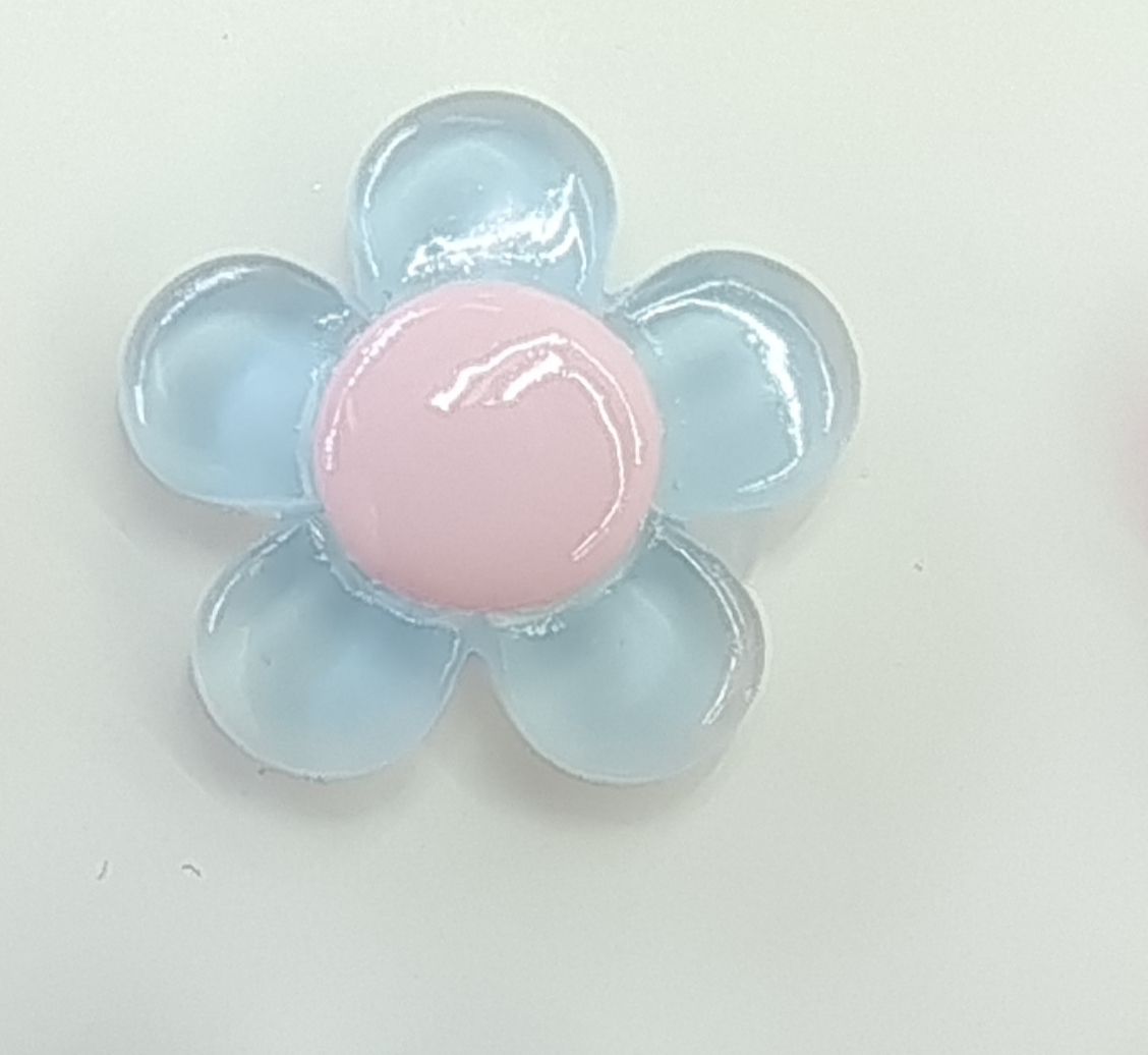 仿真树脂花 透明五瓣花 diy皮筋发夹洛瑶饰品配件