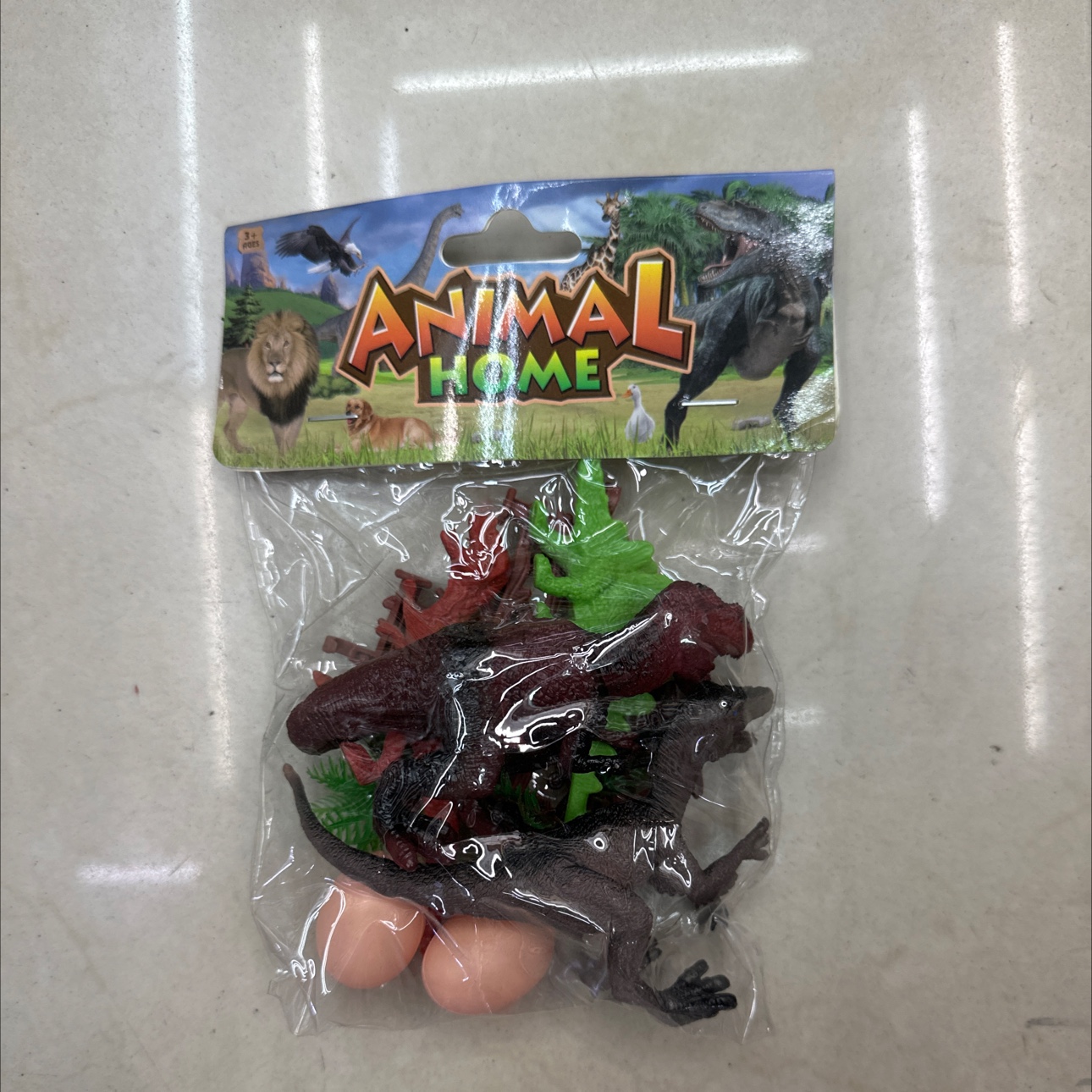 4只实心恐龙加配件加恐龙蛋加恐龙围栏恐龙模型  恐龙蛋  恐龙围栏 环宇玩具 PVC 1