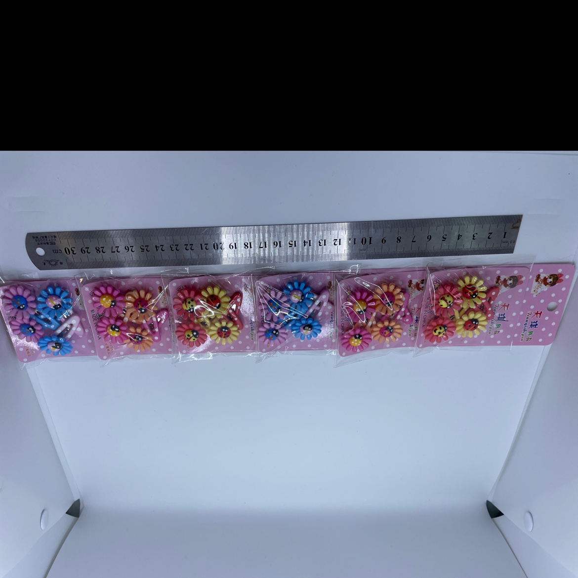 儿童头饰尼龙树脂太阳花3cm B B夹发卡