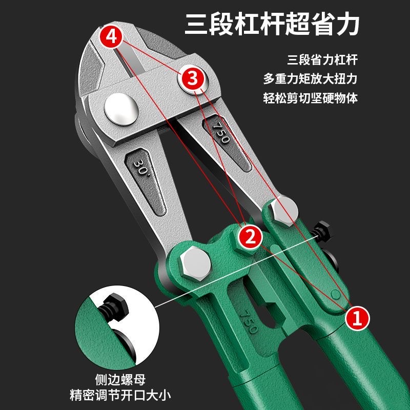 Wire cutters, steel bar scissors, locking steel wire and iron wire, large pliers, powerful eagle-beak scissors, wire cutters, labor-saving wire cutters Application Scenario