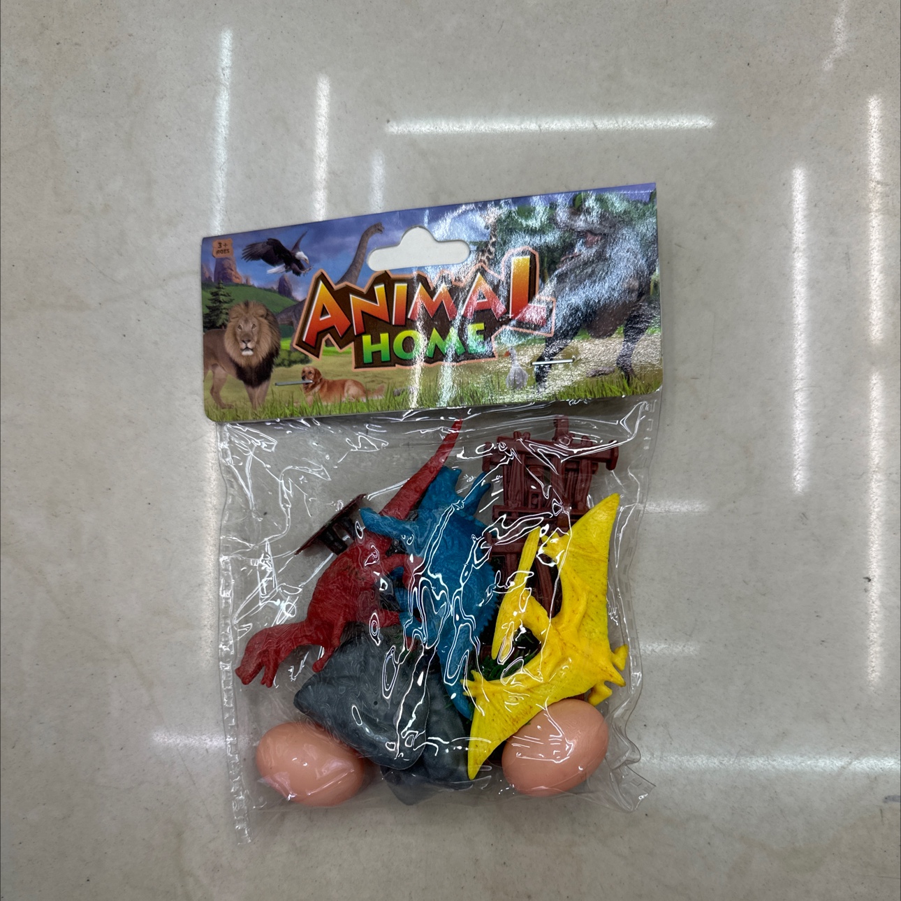 3只恐龙模型加恐龙配件加恐龙蛋恐龙模型  恐龙蛋  恐龙围栏 环宇玩具 PVC 1