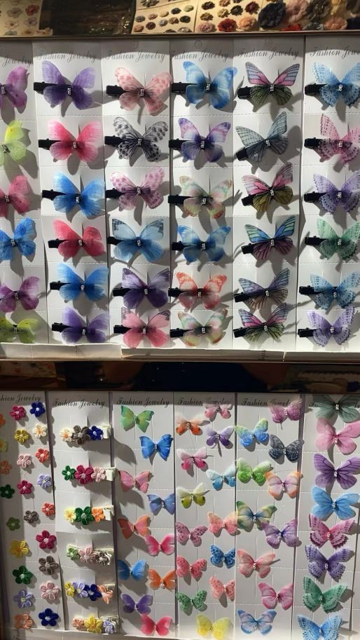 蝴蝶发夹/双层蝴蝶/带钻蝴蝶细节图