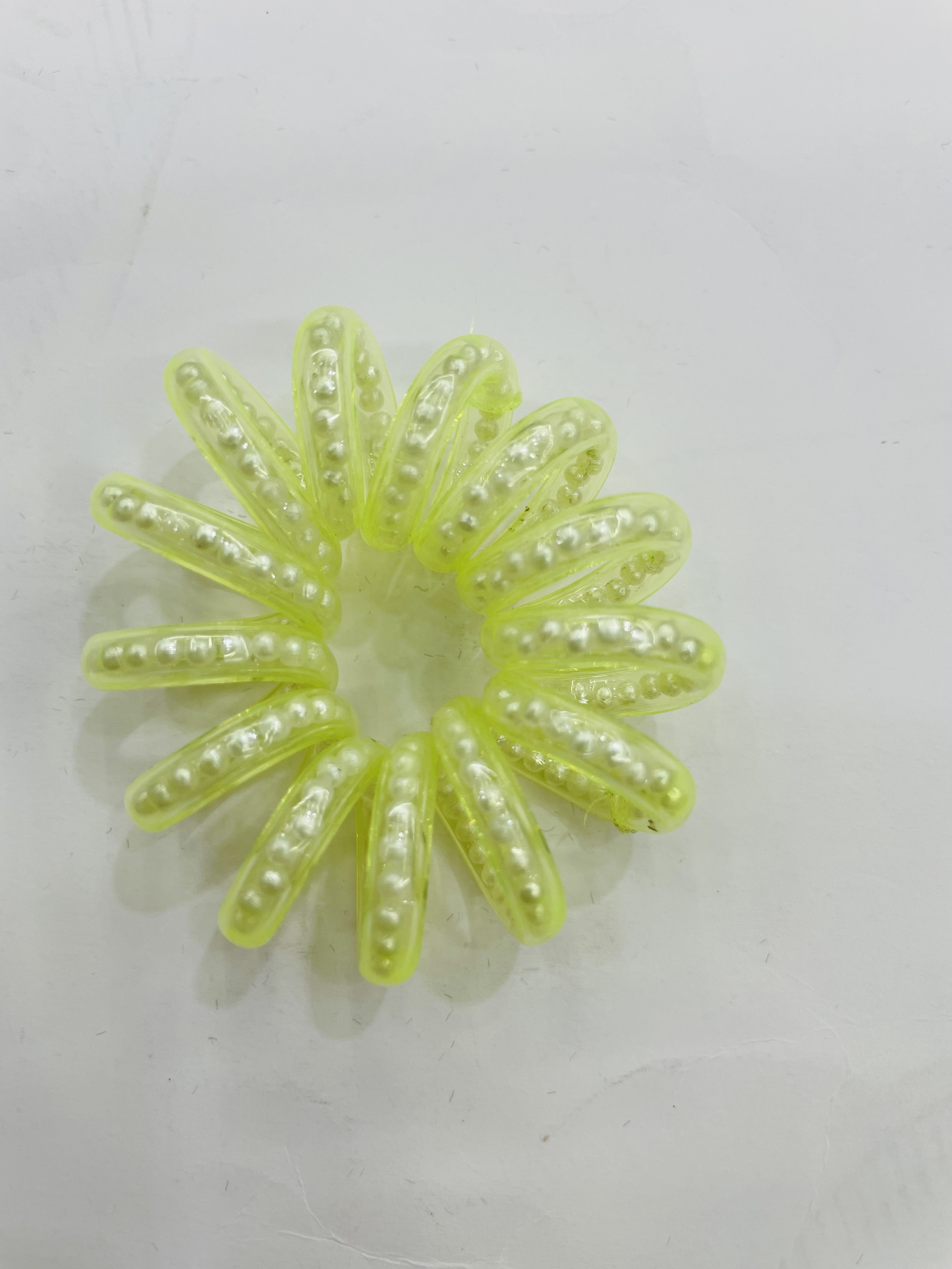 时尚百搭头饰女士潮流发饰流行头绳黄色珍珠麻花