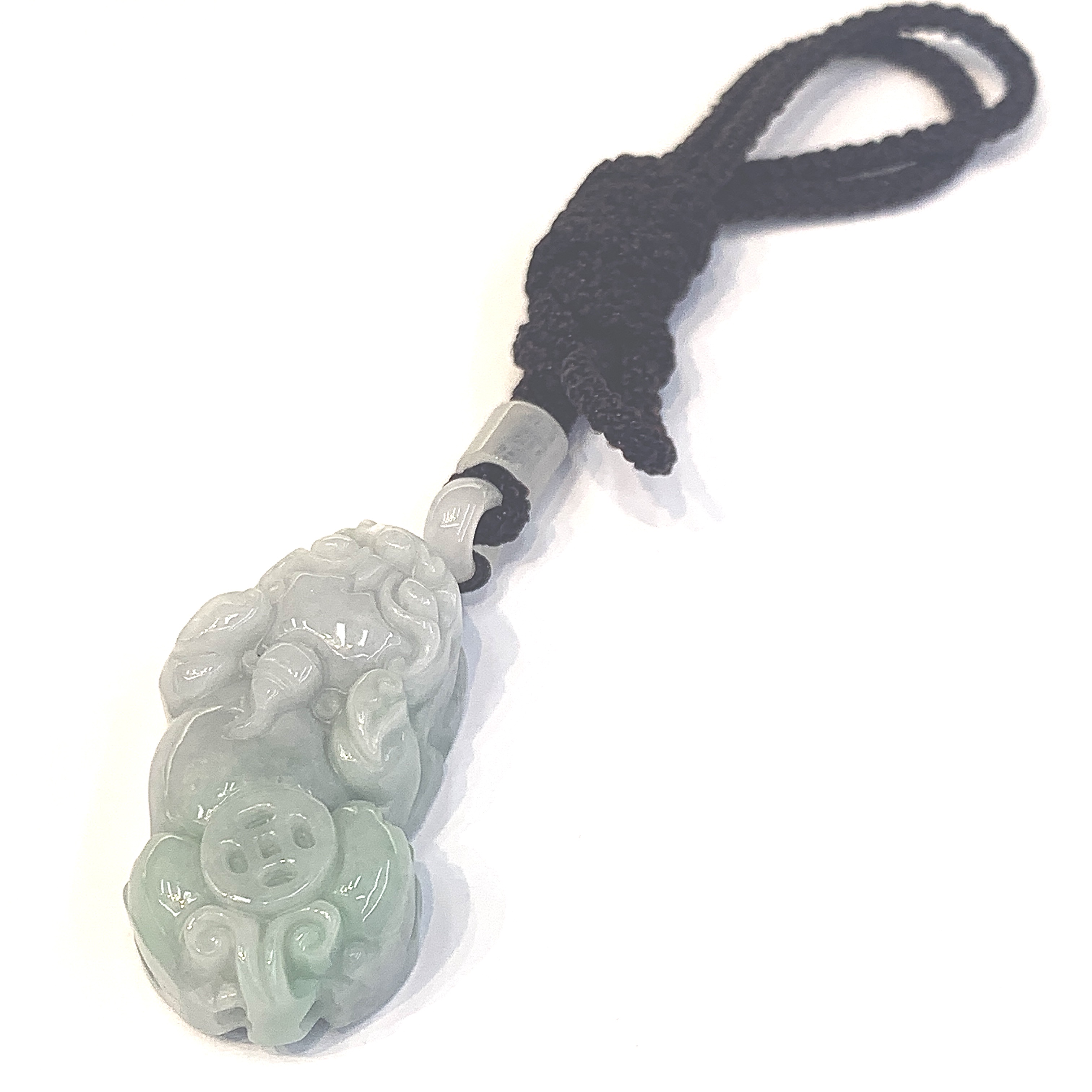 【 Oriental Jade 】 Natural jadeite and jade A-grade PI Xiu for attracting wealth and treasures Pendant neck decoration, leather style