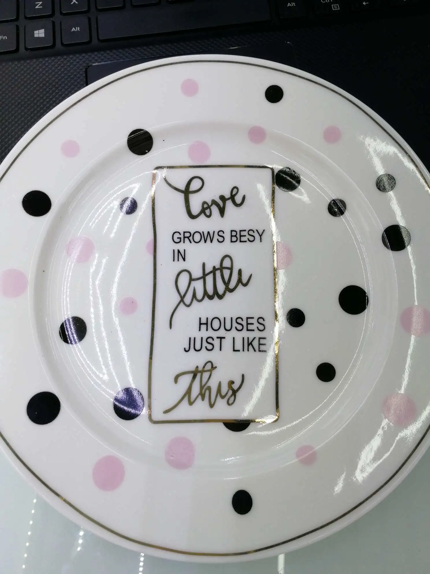 Limei Ceramic Tableware, ceramic plates, new ins style fashionable plates for Chinese and Western cuisine, afternoon tea daily-use ceramic tableware, 6-inch dinner plates 0087 details Picture