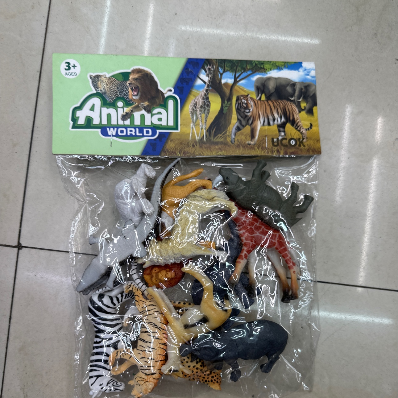 袋装野生动物模型实心混装动物袋装动物  野生动物  混装混色 环宇玩具 pvc 1