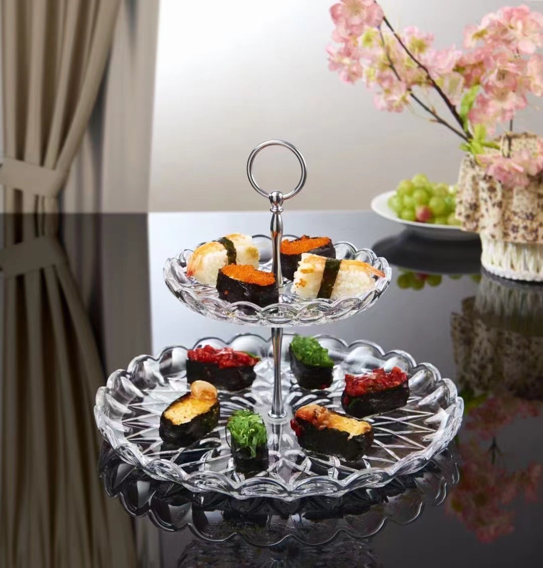 Creative high-end crystal gifts for home use, such as glass plates, fruit plates and bowls Specification image