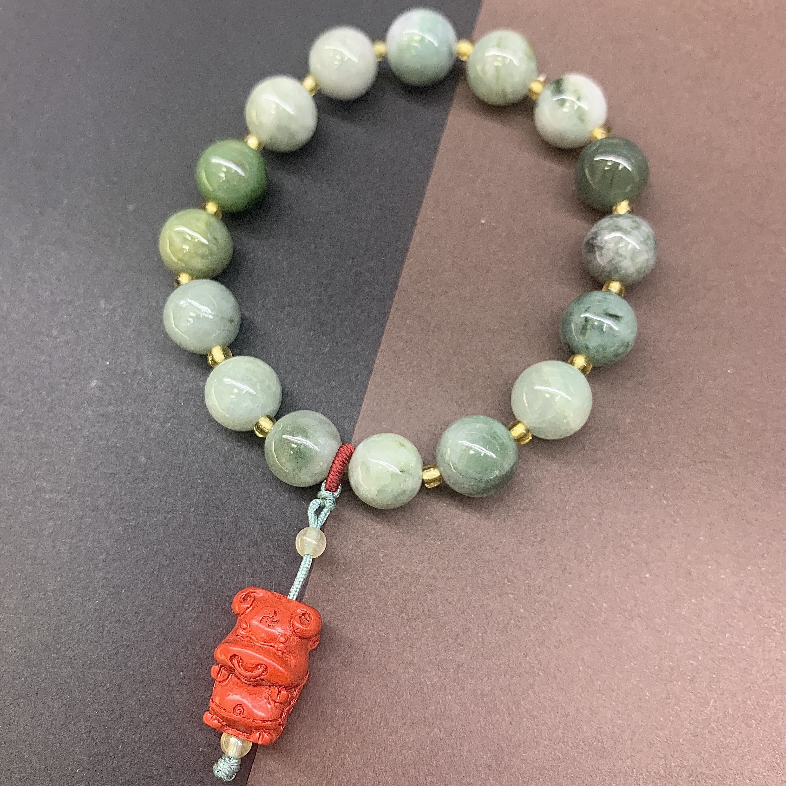【 Oriental Jade 】 Natural jadeite, grade A cinnabar, twelve zodiac signs, three combinations, Six combinations, Five Elements auspicious jade bracelet Application Scenario