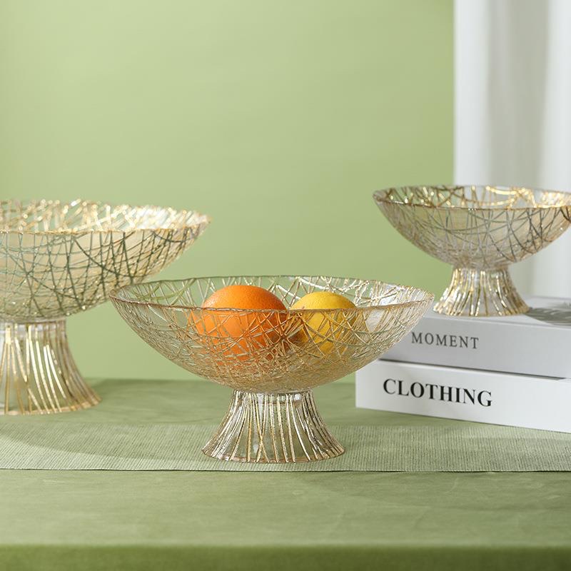 Glass plates, glass bowls, fruit bowls, glass products, creative gifts, home and daily use