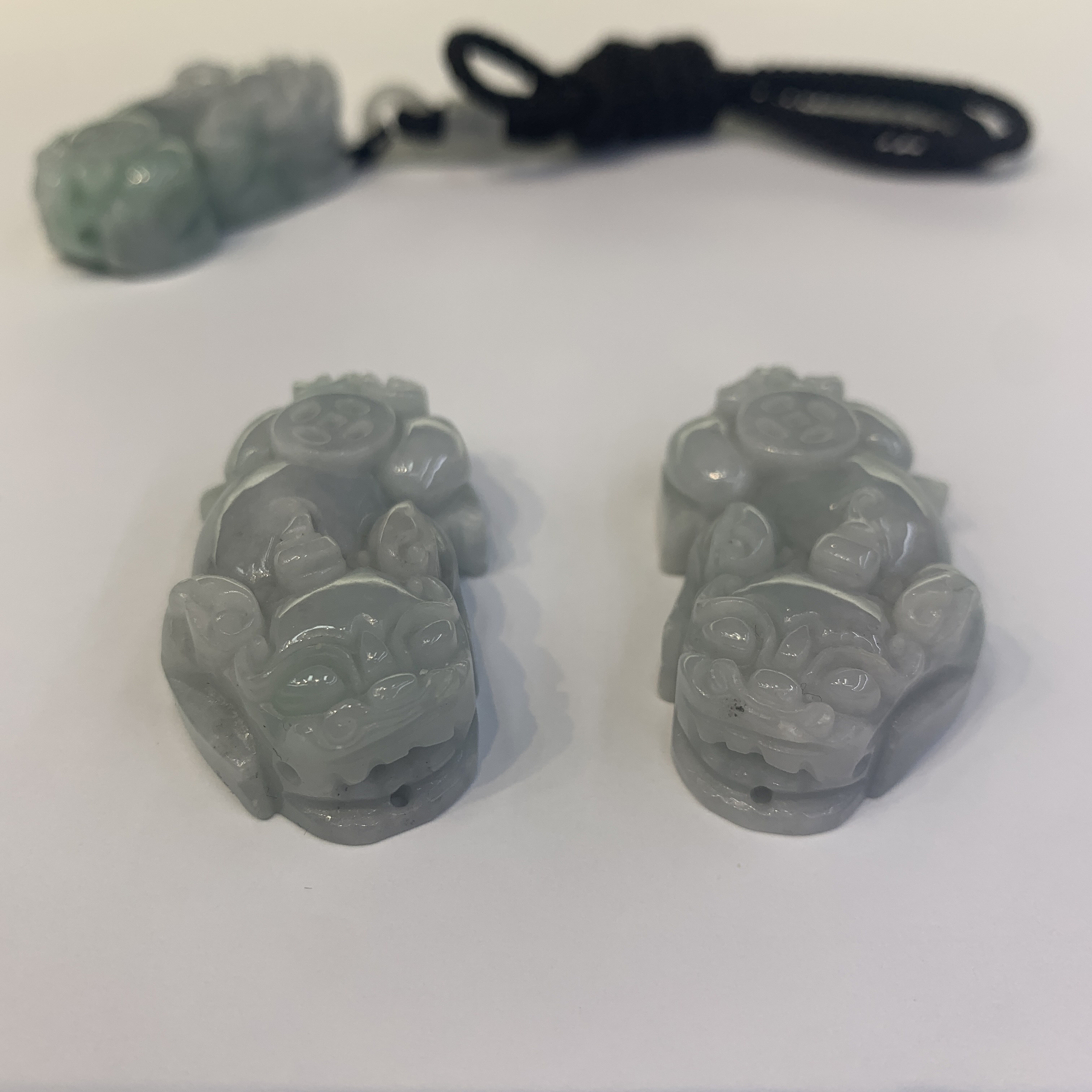 【 Oriental Jade 】 Natural jadeite and jade A-grade PI Xiu for attracting wealth and treasures Pendant neck decoration, leather style Specification image