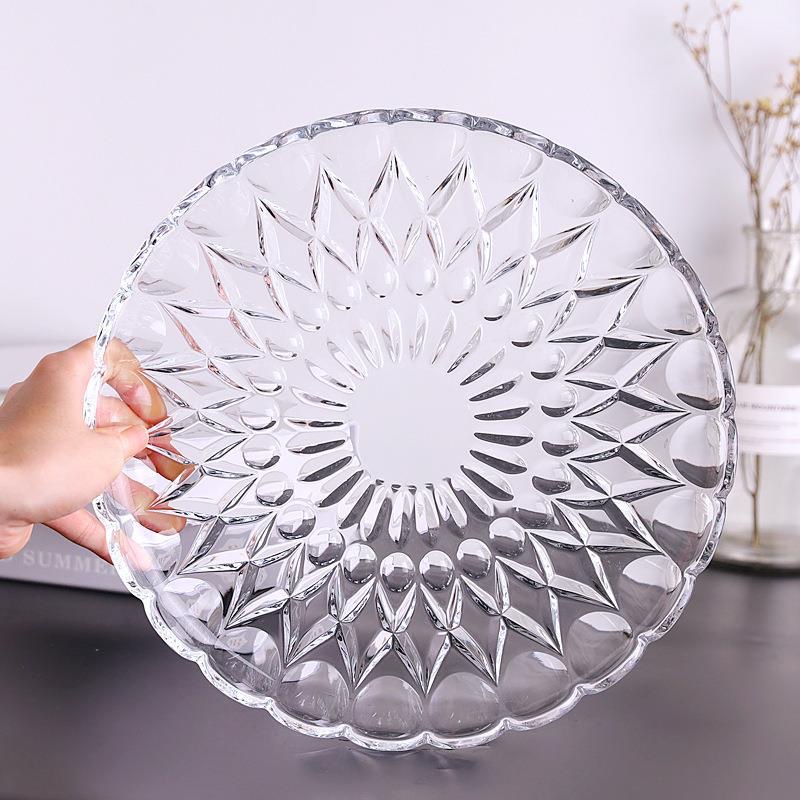Creative high-end crystal gifts for home use, such as glass plates, fruit plates and bowls details Picture