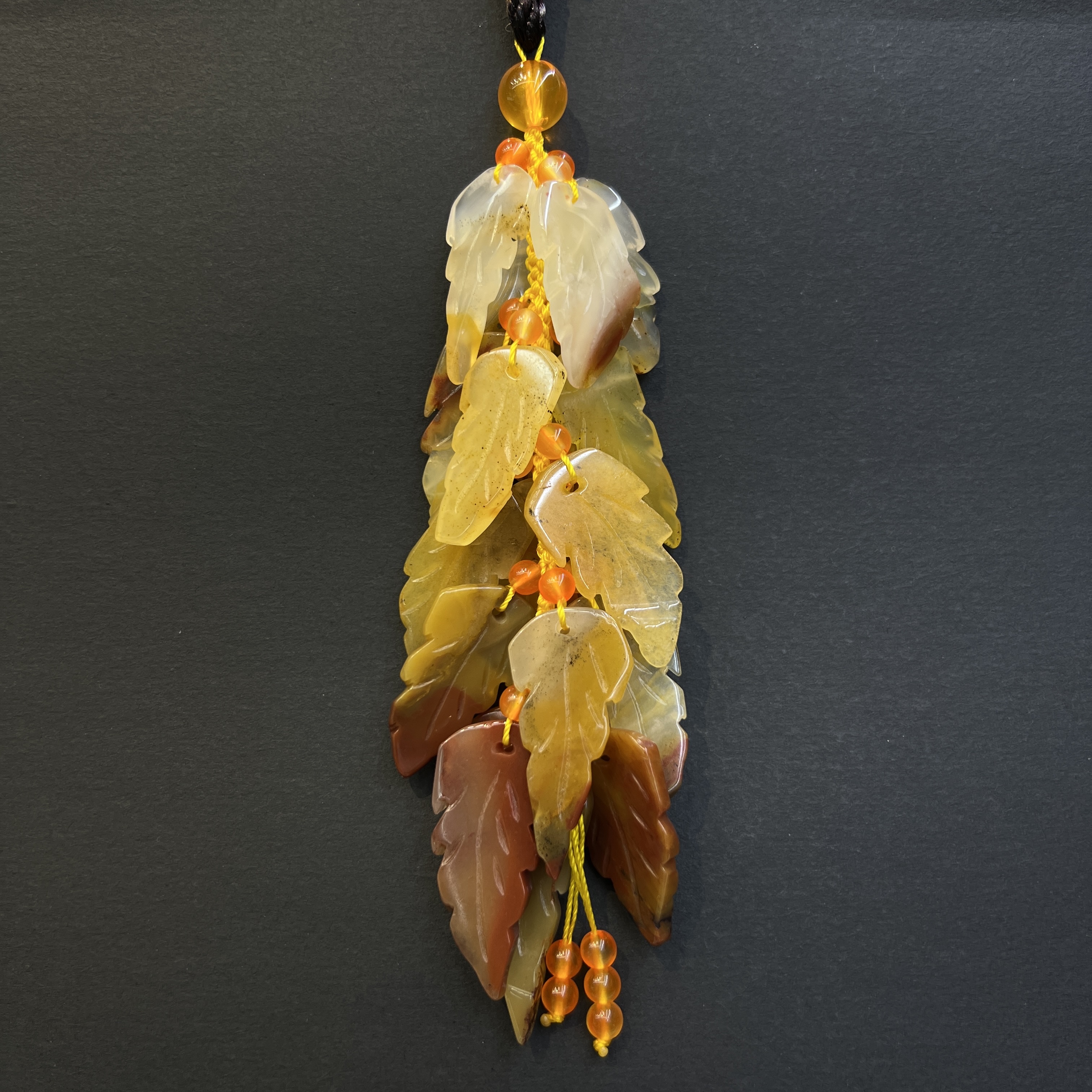 【 Oriental Jade 】 Natural Yunnan Huanglong Jade A-grade high-end car pendants, car bags, hanging decorations, internet-famous car DIY safety apple style Specification image