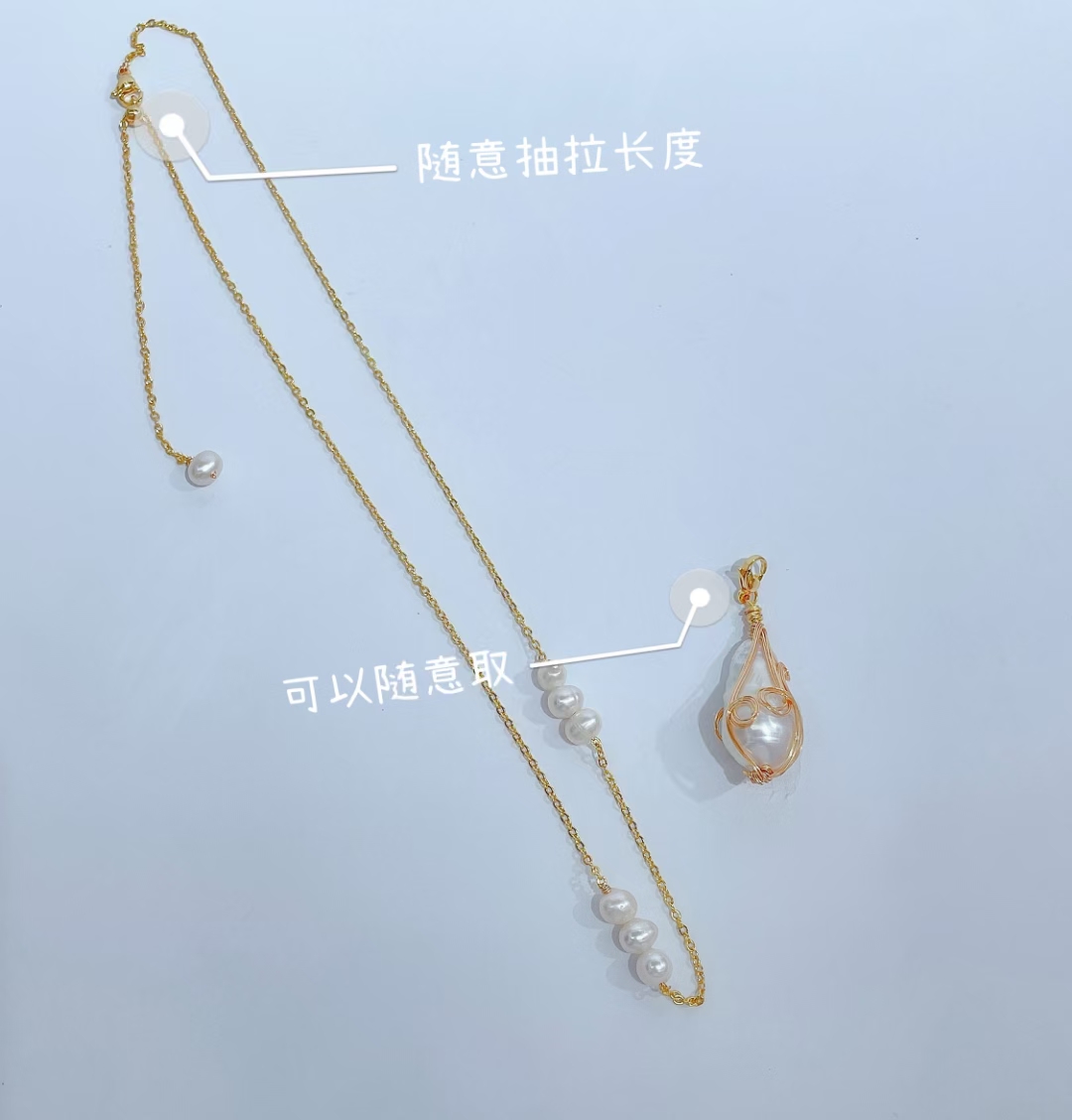 Original Baroque natural pearl handcrafted sweater chain earrings are now available for the autumn season Application Scenario