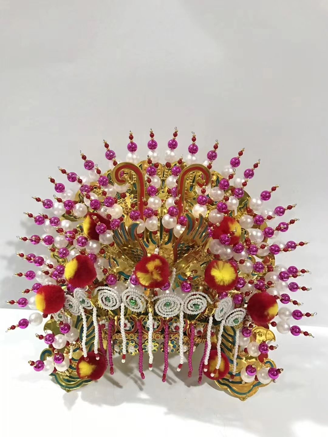 Golden Qilin A Phoenix Crown National Trend Phoenix Crown Hat, Bride Phoenix Crown Red Robe, Custom-made Five Phoenix Crowns, Statue Bodhisattva Hat, Mount Tai Grandma Hat, Golden Qilin 21 Specification image