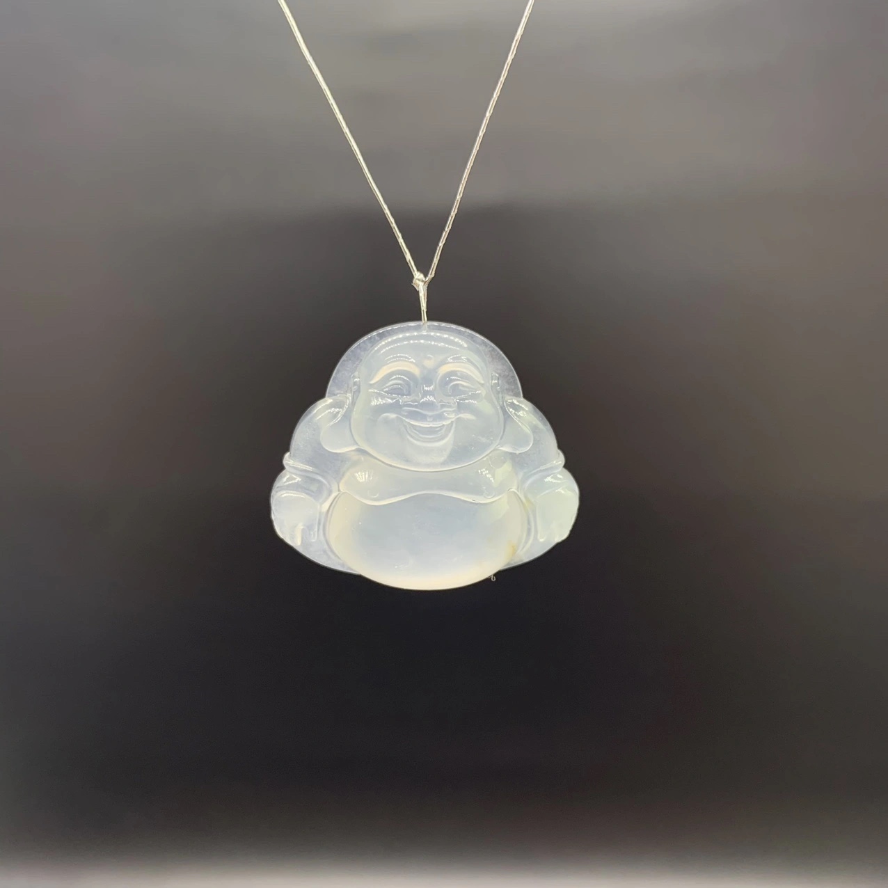 【 Oriental Jade 】 Natural Burmese jadeite and jade A-grade high ice type, thick-framed Buddha God jadeite neck ornament