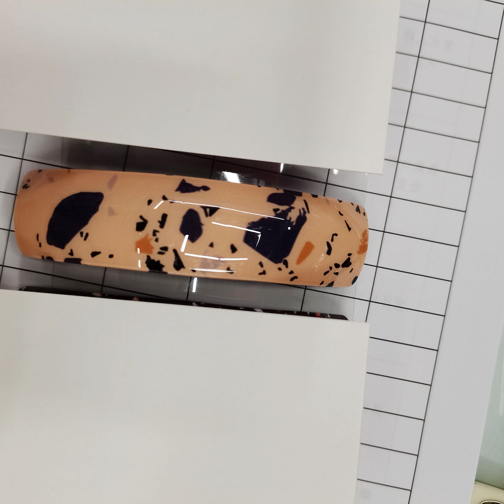 {伊莎饰品} 亚克力材质 时尚 优雅 简约 气质 弹簧夹 一字夹 中号发夹 {12个装}  型号 134