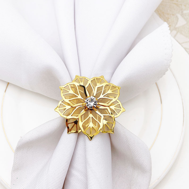 Napkin ring copper flower details Picture