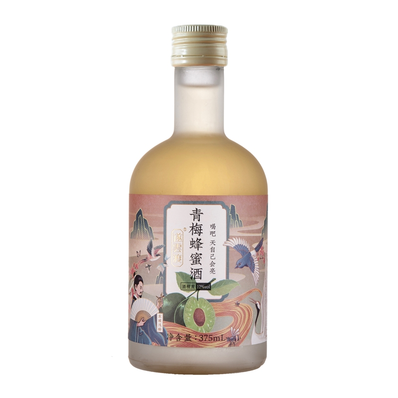 水果蜂蜜酒白底实物图