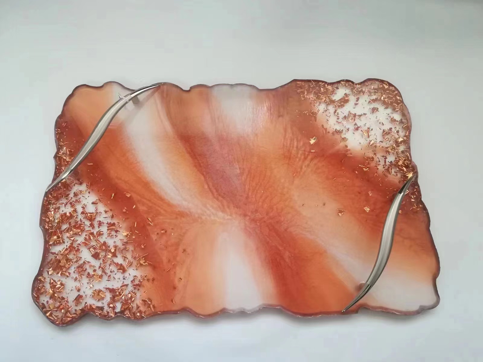 Resin tray fruit plate ornaments, high-end light luxury home daily necessities, creative gifts