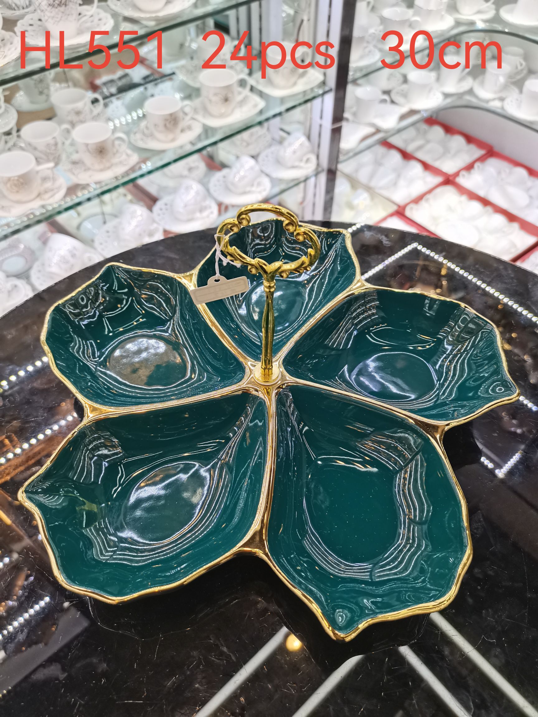 European-style ceramic fruit plate, one or three layers of pastry rack, living room fruit plate, wedding dessert, cake plate, cake rack, candy plate, Medley 042 Specification image