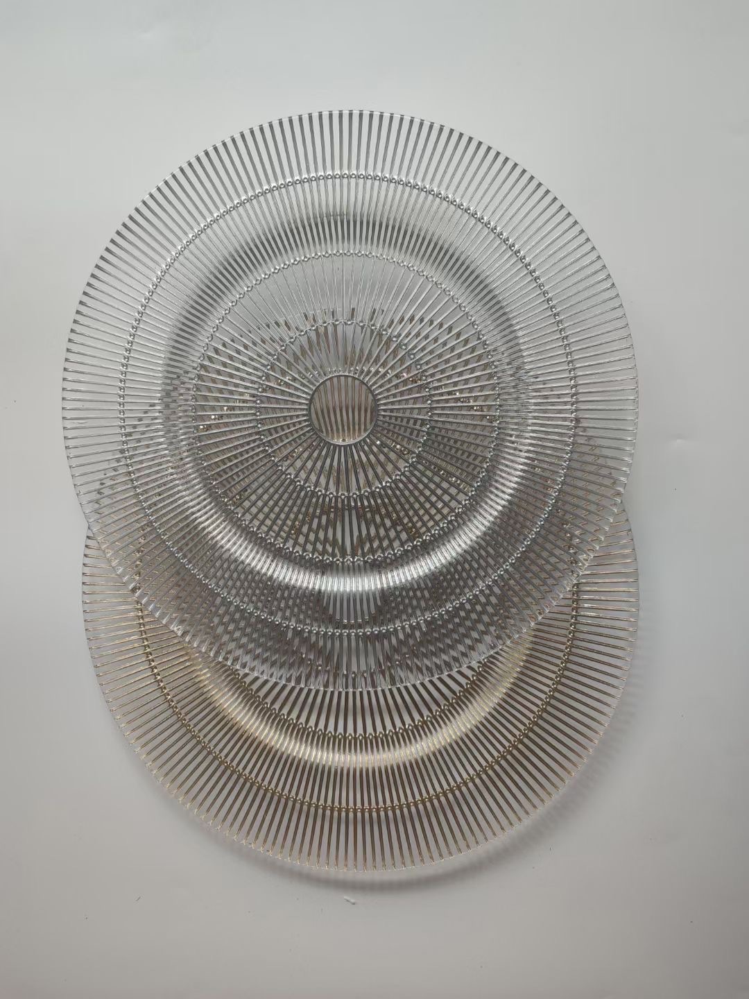 Glass plates, decorative plates, wedding plates, high-end crystal light luxury ornaments 0556