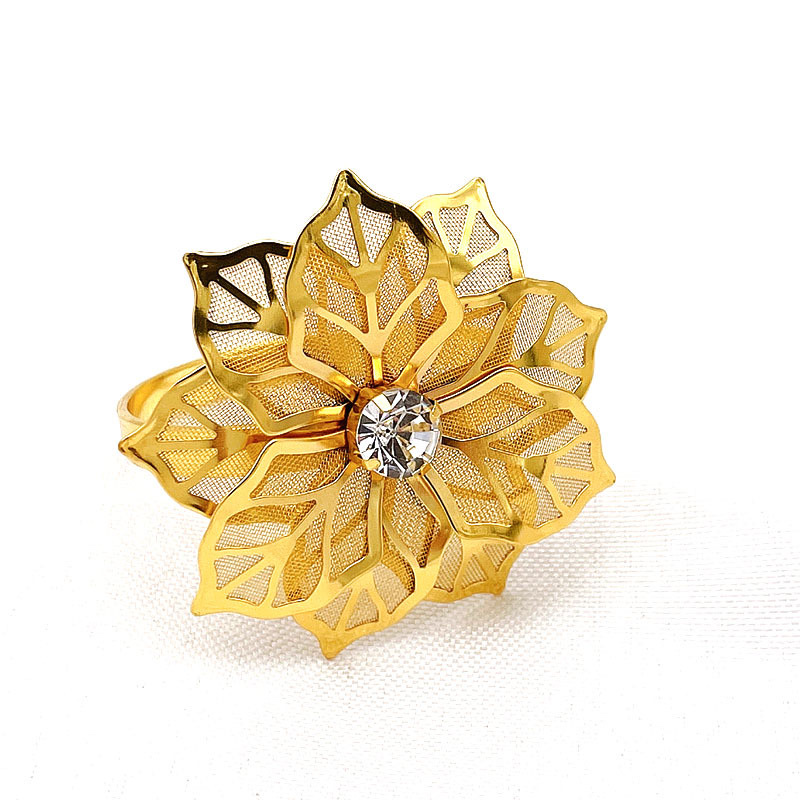 Napkin ring copper flower Item Picture