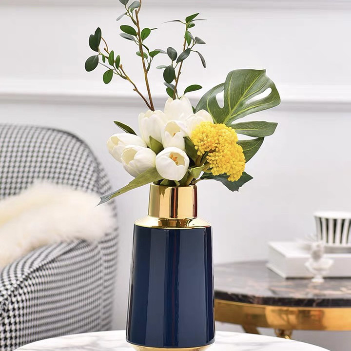 "Light luxury living room creative flower arrangement ornaments, home decorations, ceramic vases, floral arrangements, Wanzi 6 details Picture