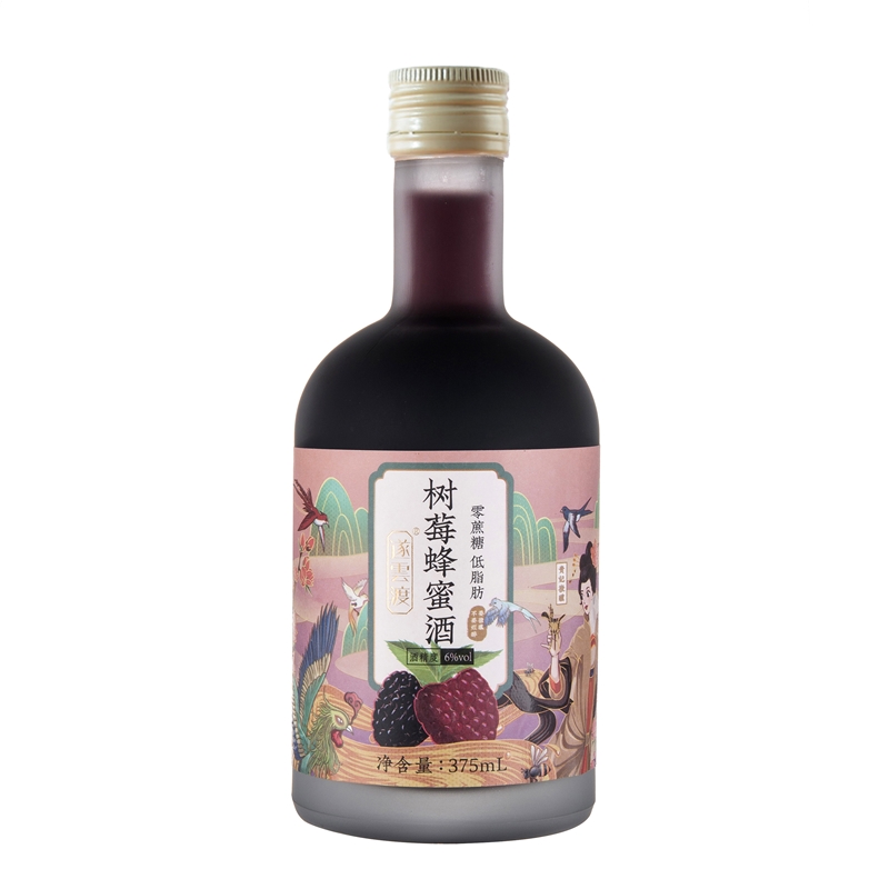 水果蜂蜜酒白底实物图