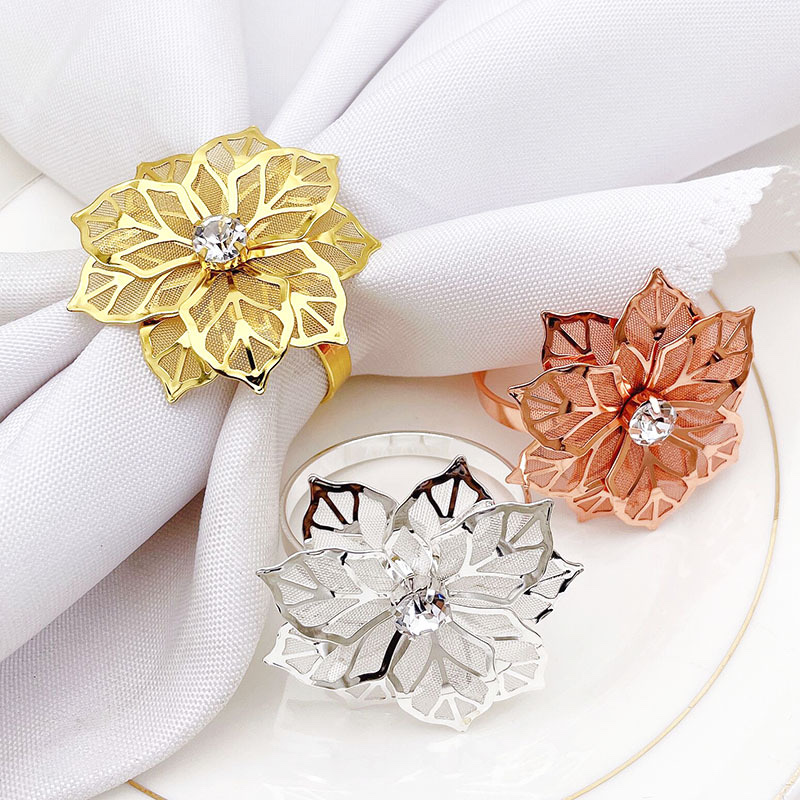Napkin ring copper flower