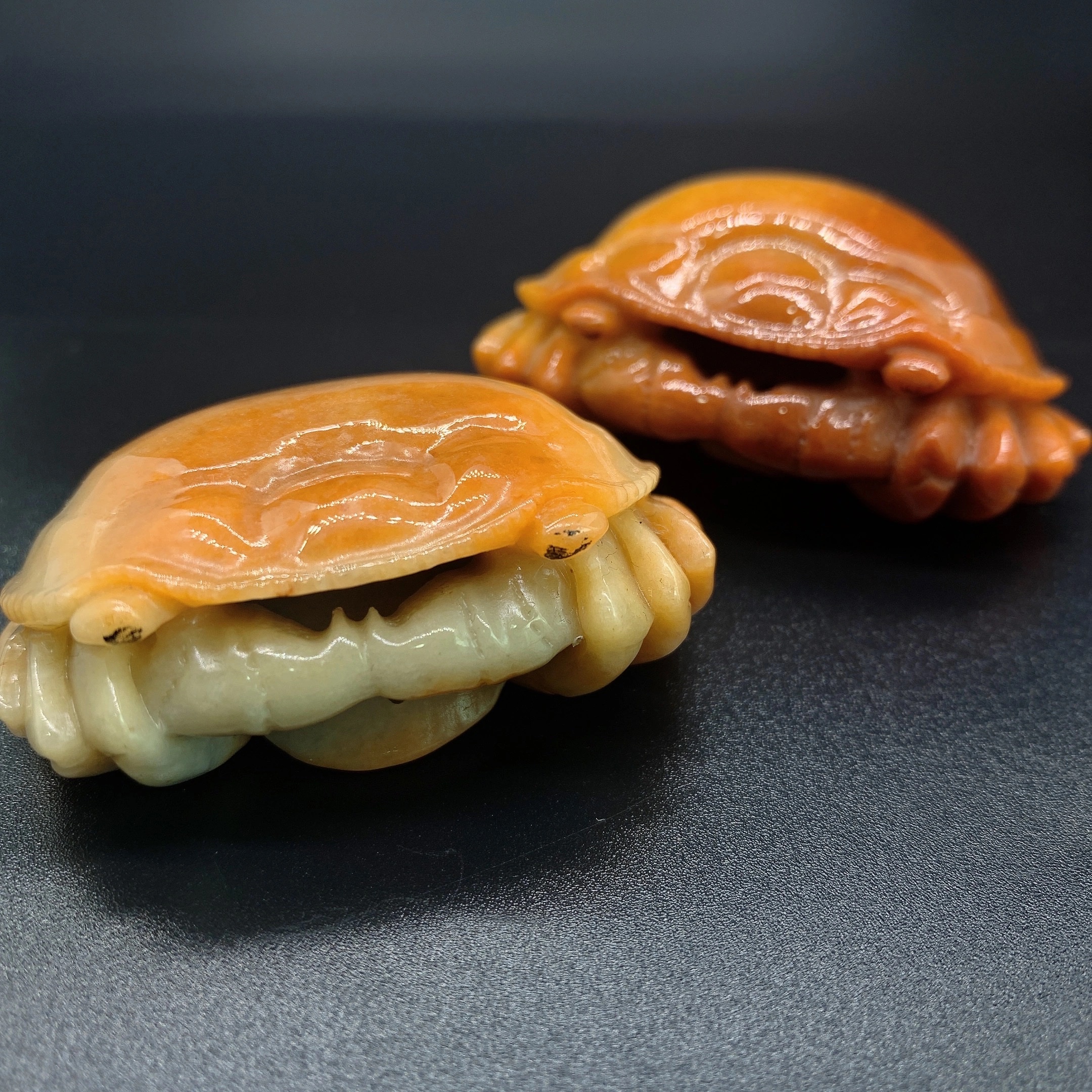 【 Oriental Jade 】 Natural Burmese jadeite and jade A-grade yellow jadeite crab ornaments, jadeite and other jewelry Specification image