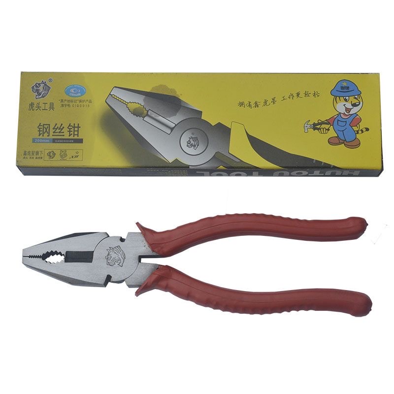 Electrician 8-inch Tiger Head brand wire cutters, Xinhuxing pliers, old model comfortable hand pliers, clamping fitter, carbon steel forging
