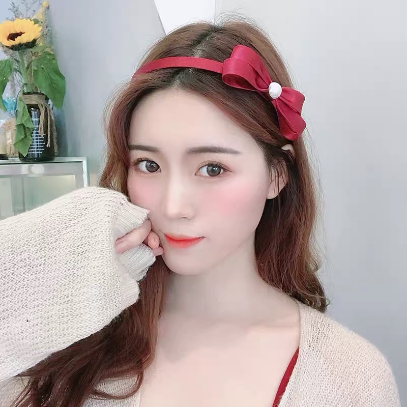 珍珠结发箍时尚精致百搭珍珠发箍布艺结成人发箍头饰女