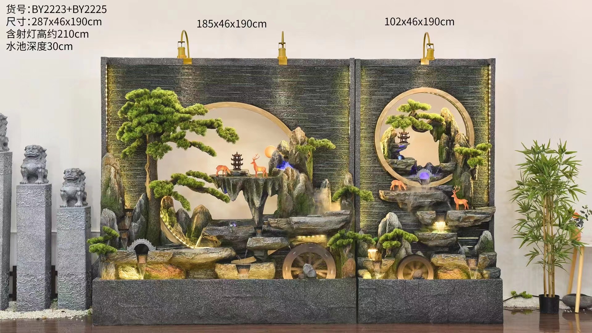 Resin water flow bonsai atomizer, a perfect gift for home decoration humidification, is breathtakingly beautiful details Picture